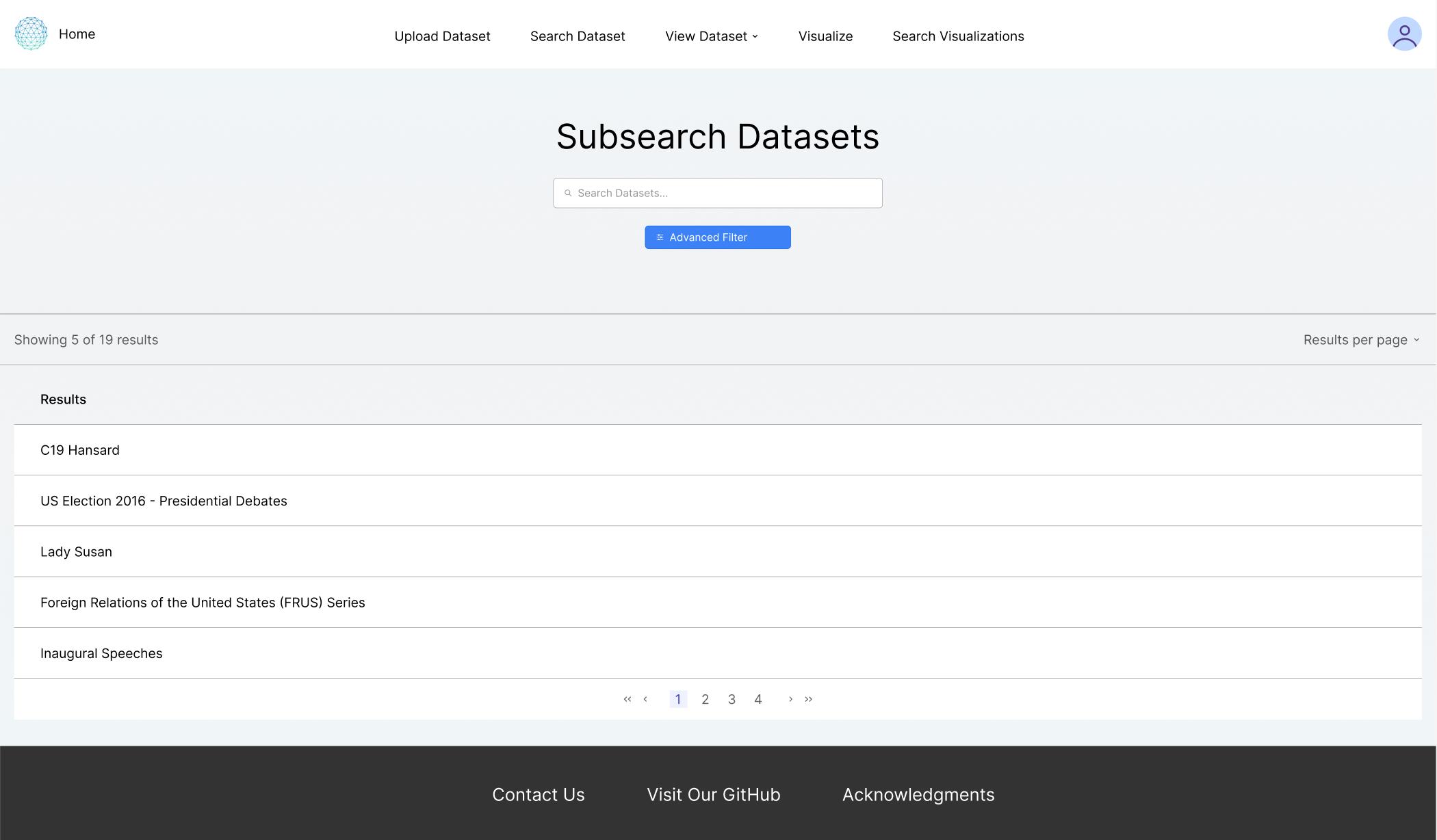 Subsearch Datasets